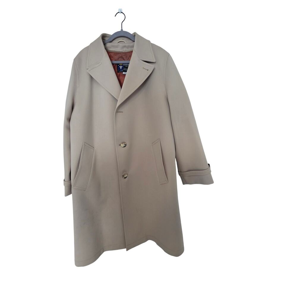 Men's 42 VTG Grais All Weather Trench Coat Regular Light Brown Old Money Chic